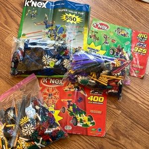 1500+KNEX pieces,caps, rods,and connectors. Three sets and extras